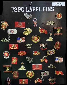 Hat Pin Display 72 pc US Marines